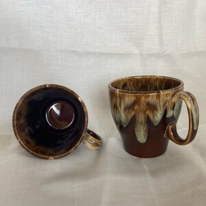 Rustic Brown Glazed Mugs Set